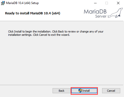 Install MariaDB Windows step 7